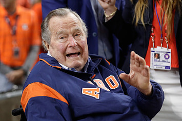 George H. W. Bush at the 2017 World Series