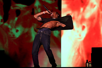 Travis Scott performs on day 2 of the Governors Ball