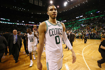 Jayson Tatum #0 of the Boston Celtics.
