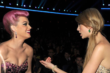 Singers Katy Perry and Taylor Swift.