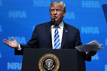 Donald Trump speaking at 2018 NRA convention.