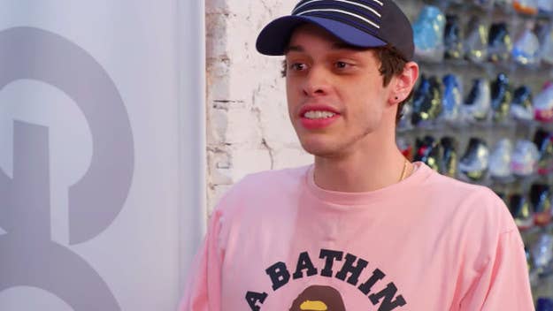 'Saturday Night Live' star Pete Davidson shares his candid thoughts on the dad shoe trend and reveals he bought Larry David a pair of Jordan 1s.