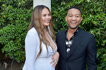 Chrissy Teigen and John Legend at The Daily Front Row's 4th Annual Fashion Los Angeles Awards