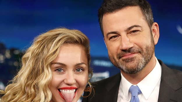 The tradition of popstars pranking Jimmy Kimmel while he's sleeping continues. This time, Miley Cyrus brought "Wrecking Ball" to life and wrecked his balls.