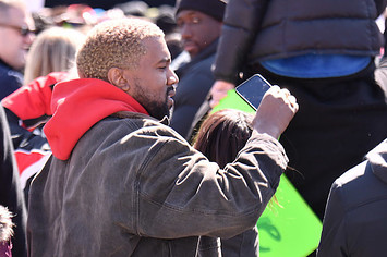 Kanye West is seen in the crowd at March For Our Lives.