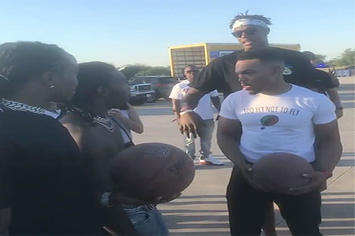 migos and chance play knockout with myles turner