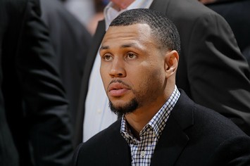 Brandon Roy sits on the bench for the Timberwolves.