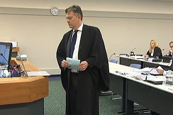 A lawyer in New Zealand listens to Eminem's "Lose Yourself" in the courtroom.