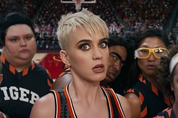 Katy Perry is her "Swish Swish" music video.