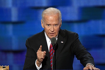 Joe Biden delivers speech.