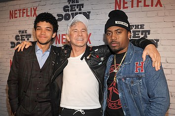 Actor Justice Smith, Baz Luhrmann and Nas attend 'The Get Down' Part 2 Party