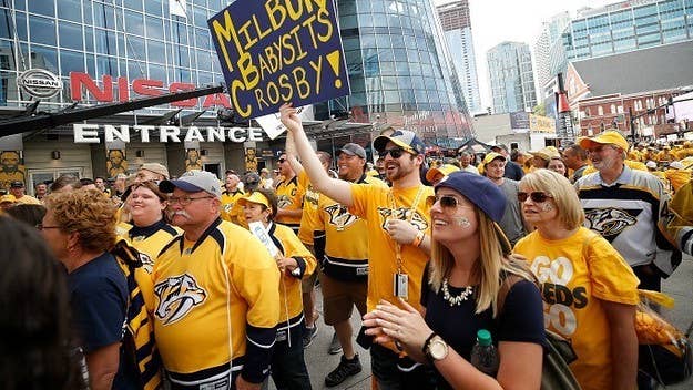 An angry Predators fan was caught going on a NSFW rant about NBC analyst Mike Milbury during a live Stanley Cup broadcast on Sunday night.