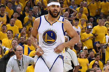 JaVale McGee (1) during the first quarter in game one of the 2017 NBA Finals.