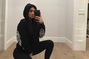 Kylie Jenner wearing Yeezys