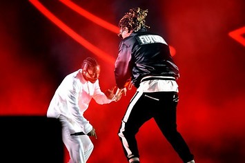 Kendrick Lamar and Future perform at Coachella.
