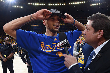 ESPN Analyst, Marc Stein interviews Stephen Curry