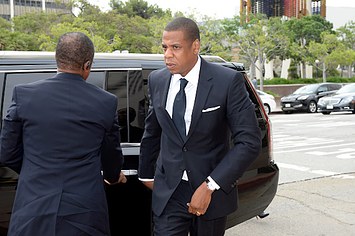 Jay Z arrives at United States District Court