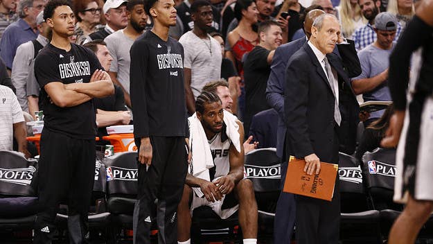 Manu Ginobili had 12 points for the Spurs and made the defensive play of the game. But it's Kawhi Leonard's status for Game 6 that's the real story.