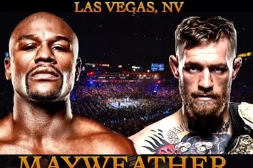 Floyd Mayweather and Conor McGregor fight poster.