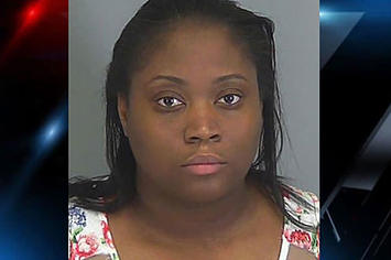 Mugshot of Shontrell Murphy, who is charged with beating her son after a Mother's Day card snub.