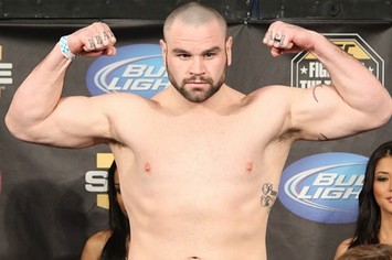 Tim Hague at a UFC weigh in back in 2011.