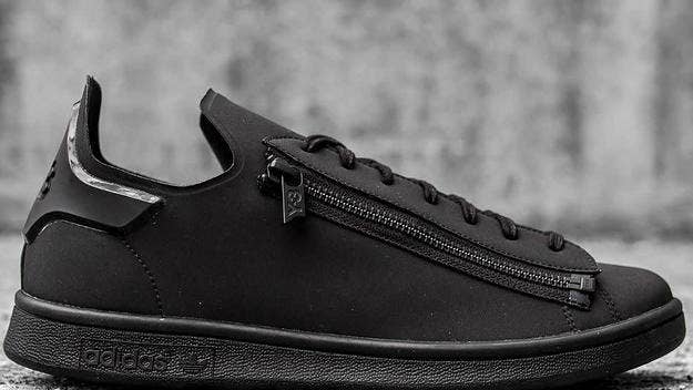 The Adidas Y3 Stan Smith Zip is available in "Triple Black" for $320.