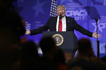 Donald Trump speaks during the Conservative Political Action Conference