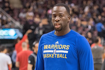 Draymond Green warms up before a game.