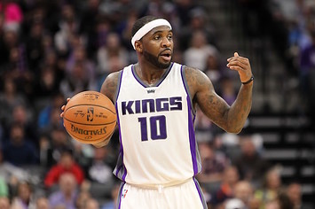 Ty Lawson motions for play on court.