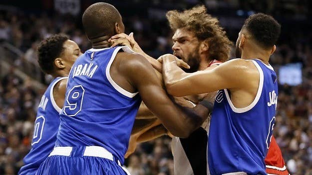 Robin Lopez got ejected from a game for fighting with Serge Ibaka on Tuesday night, and his brother Brook reacted to it by making jokes.