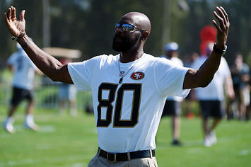 Jerry Rice at a 2016 Pro Bowl practice.