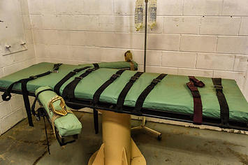 A lethal injection bed in New Mexico.