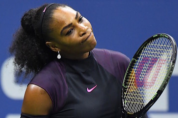 Serena Williams during match.