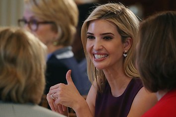 Ivanka Trump attends at a luncheon she was hosting to mark International Women's Day