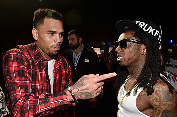 This is a photo of Lil Wayne and Chris Brown.