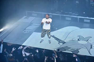 Kendrick Lamar performs onstage during American Express Music Presents: Kendrick Lamar Live