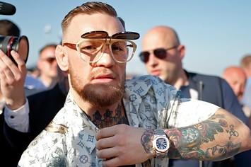 Conor McGregor appears at an event.