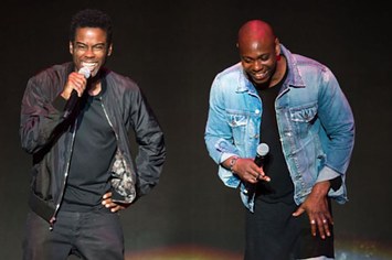 Chris Rock and Dave Chappelle share the stage.