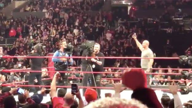 The Rock called CM Punk in the middle of a WWE ring after 'Monday Night Raw.'