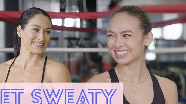 WWE Superstar Nikki Bella shows how she builds her booty and discusses the new season of her reality show on Get Sweaty with Emily Oberg.