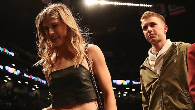 Genie Bouchard took a man from Twitter, John Goehrke, on a date to a Brooklyn Nets game Wednesday night. 