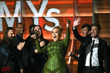 Adele at the 59th Grammy Awards