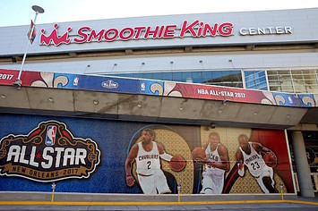 NBA All Star banner outside of the Smoothie King Center.