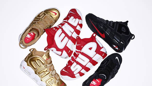 Supreme and Nike team up on Air More Uptempos, while Adidas drops more Yeezy Boost 350 V2s.