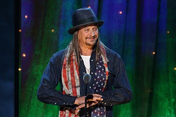 Kid Rock inducts Cheap Trick at the 31st Annual Rock And Roll Hall Of Fame