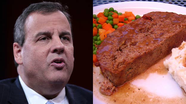 Chris Christie ordered the meatloaf during a White House lunch, but not by choice.