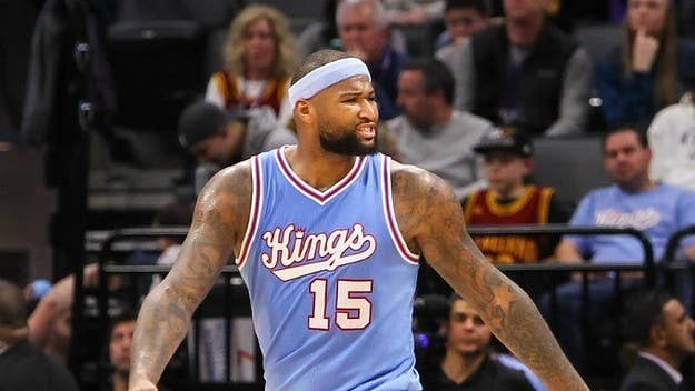 DeMarcus Cousins takes his frustration out on a trash can after a terrible call costs the Kings a win.