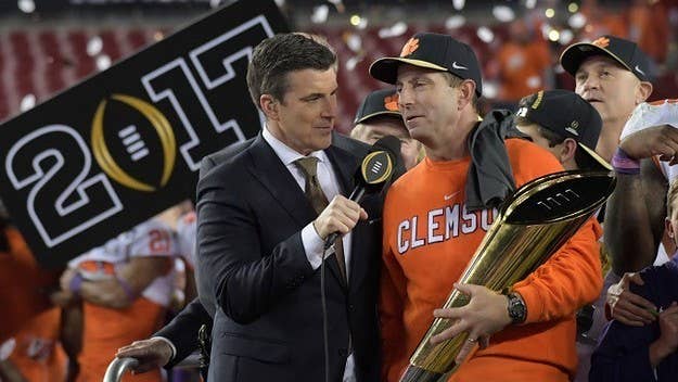 Clemson coach Dabo Swinney ripped Colin Cowherd for calling his team a "fraud" back in November after the Tigers won the national championship.