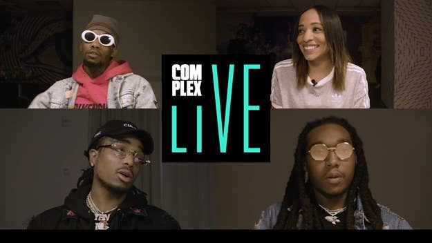 Complex Live's debut episode kicks off at Stitch & Trace in Houston, TX. Hosts Nadeska Alexis and Speedy Morman are joined by guests Migos & J.J. Watt