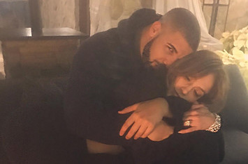 This is a photo of Drake and JLo.